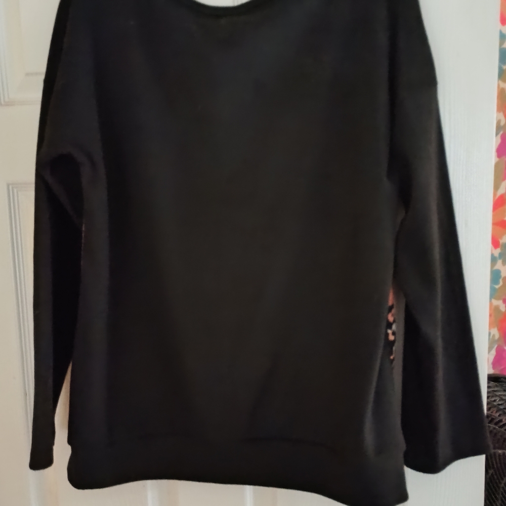 Crazy Train Black And Brown Patterned Sweatshirt - image 2